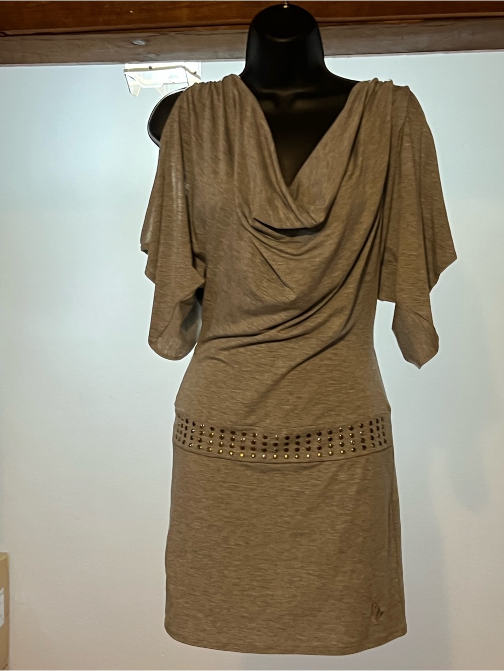 Baby Phat Gray Mini Dress with Studded Waist